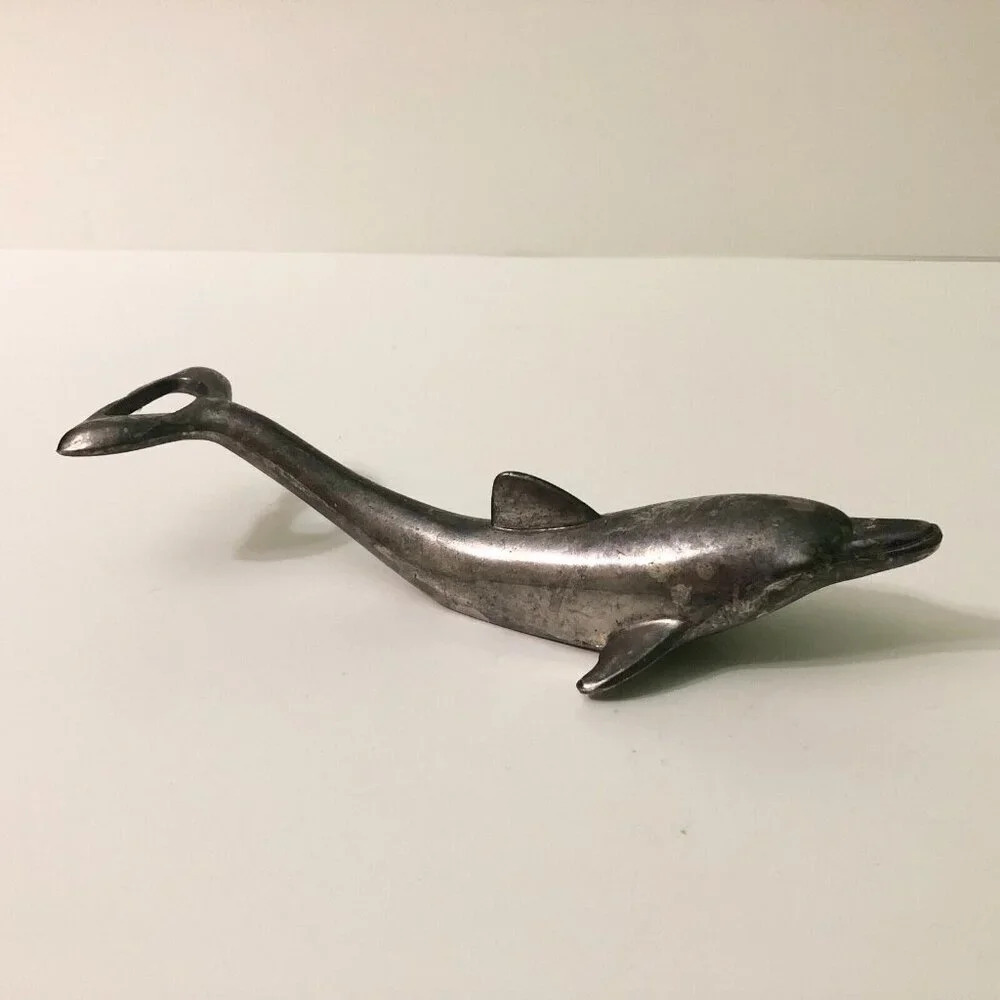 Vintage Dolphin Bottle Opener Metal 6.5 Inch Long